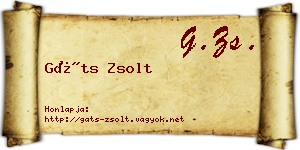 Gáts Zsolt névjegykártya