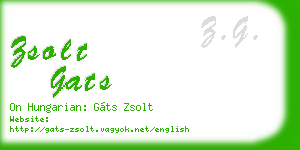 zsolt gats business card
